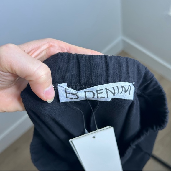 NWT EB Denim Split Hem Cotton Legging in Black Size Large - Picture 12 of 15